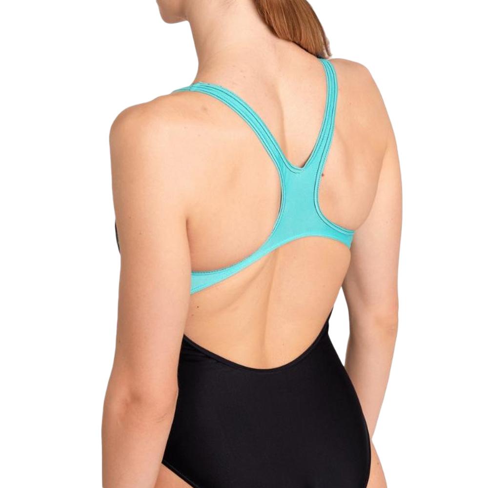 Maillot de bain 1 pièce Noir/Turquoise Femme Arena Pro Graphic vue 2