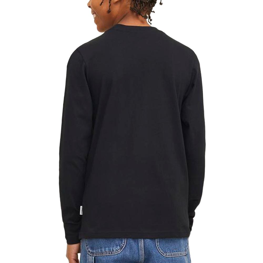 T-Shirt Noir Garçon Jack & Jones Nohos vue 2