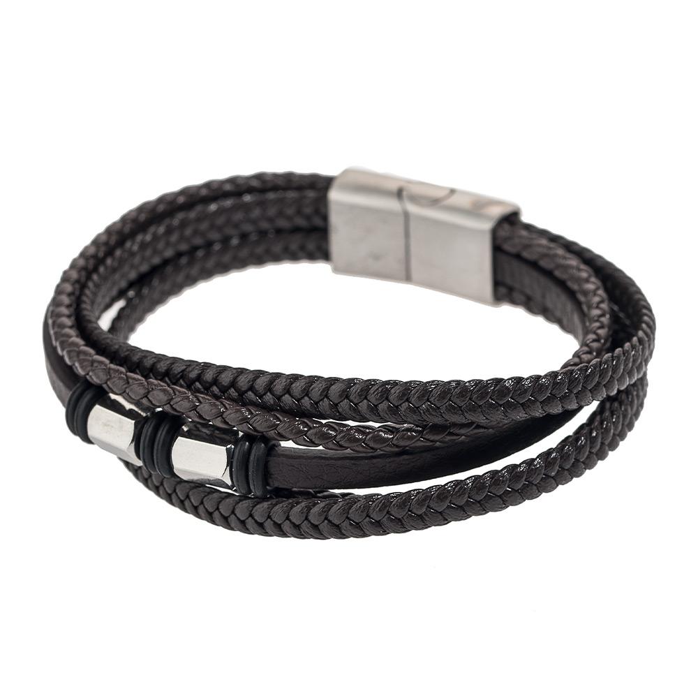 Bracelet Noir Geographical Norway 315119 pas cher