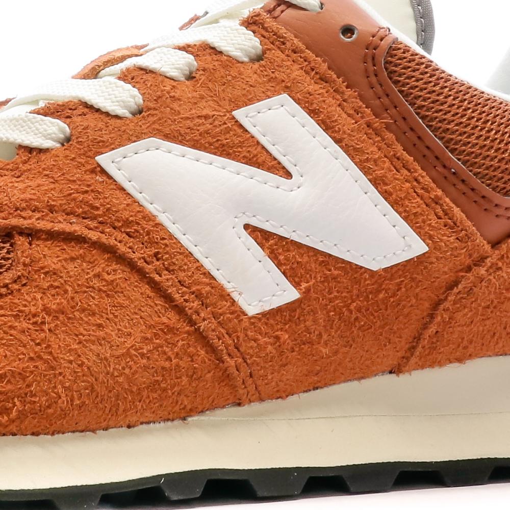 Baskets Orange Homme New Balance 574 vue 7