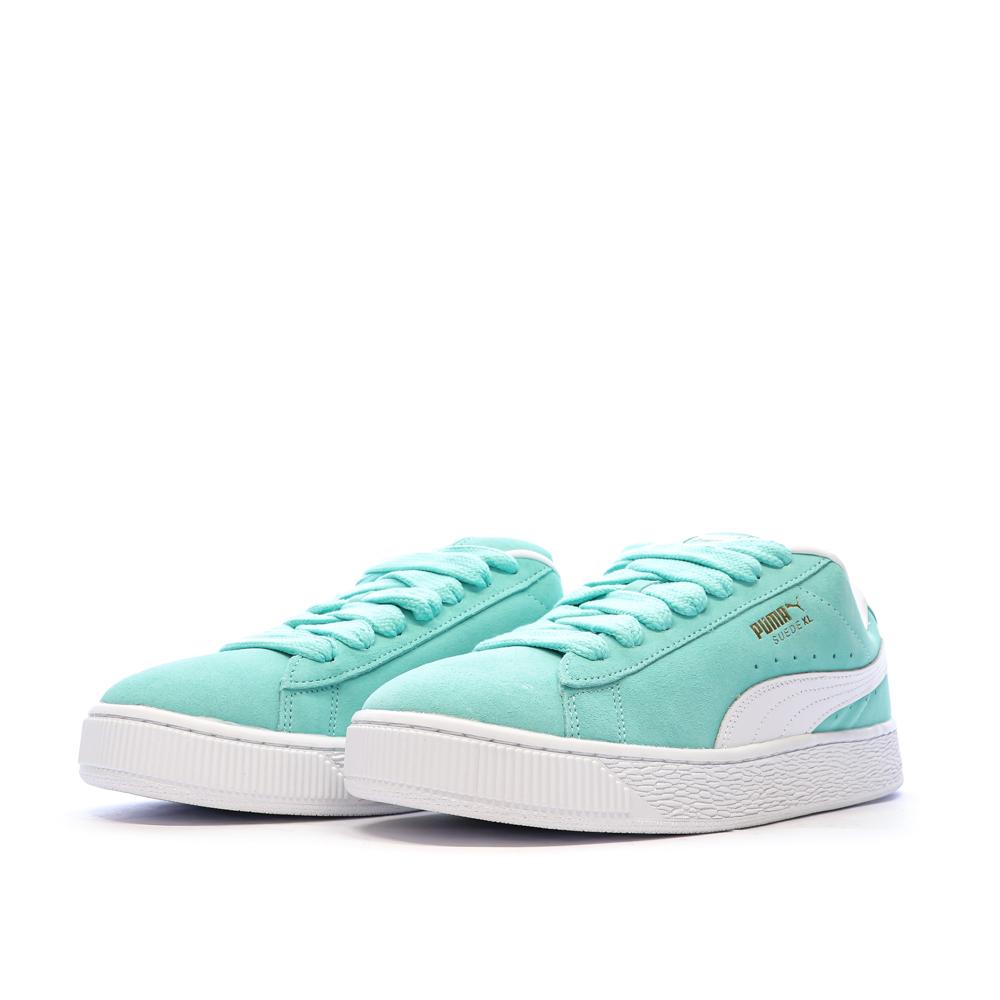 Baskets Turquoise/Blanc Homme Puma Suede XL vue 6