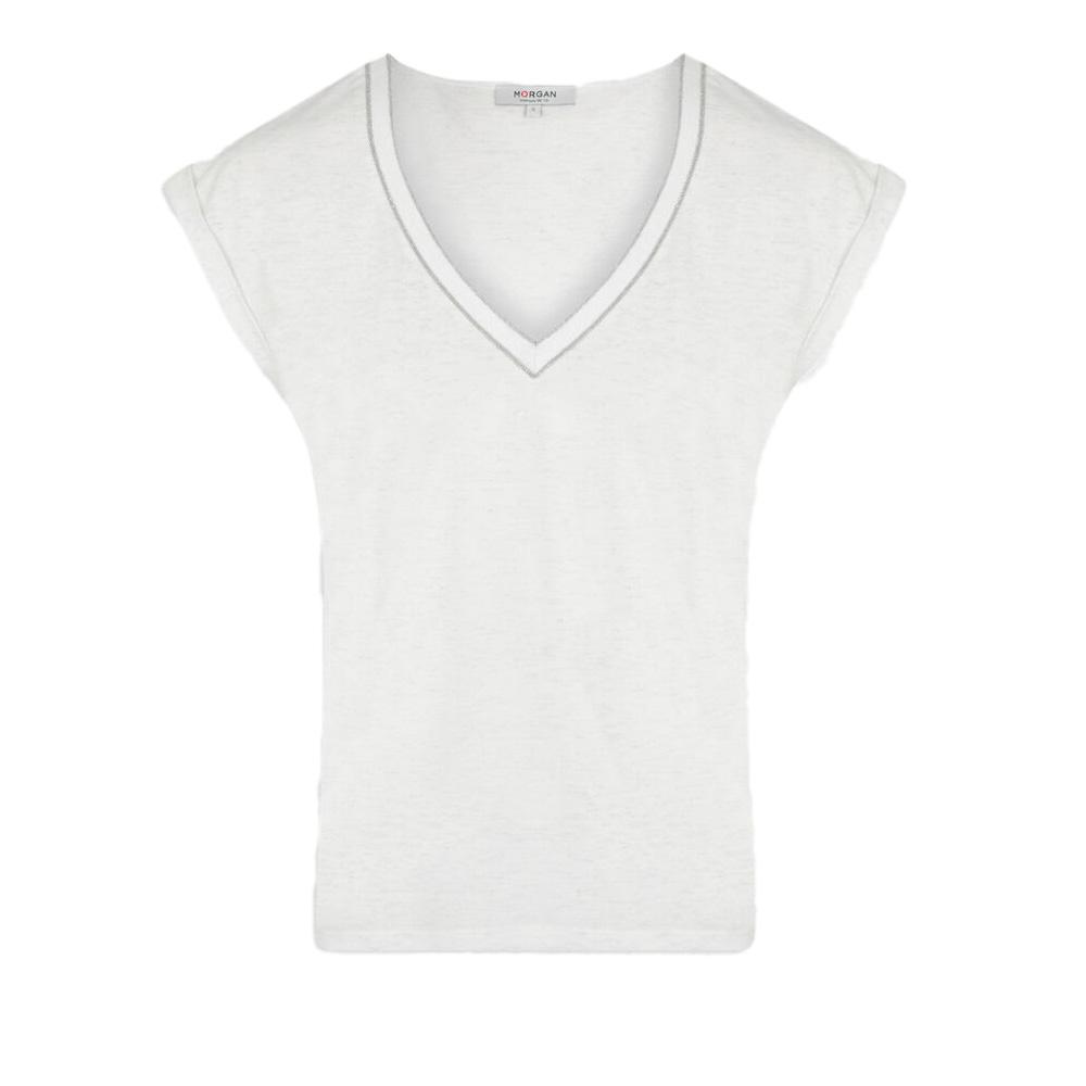 T-Shirt Blanc Femme Morgan Fantaisie vue 2