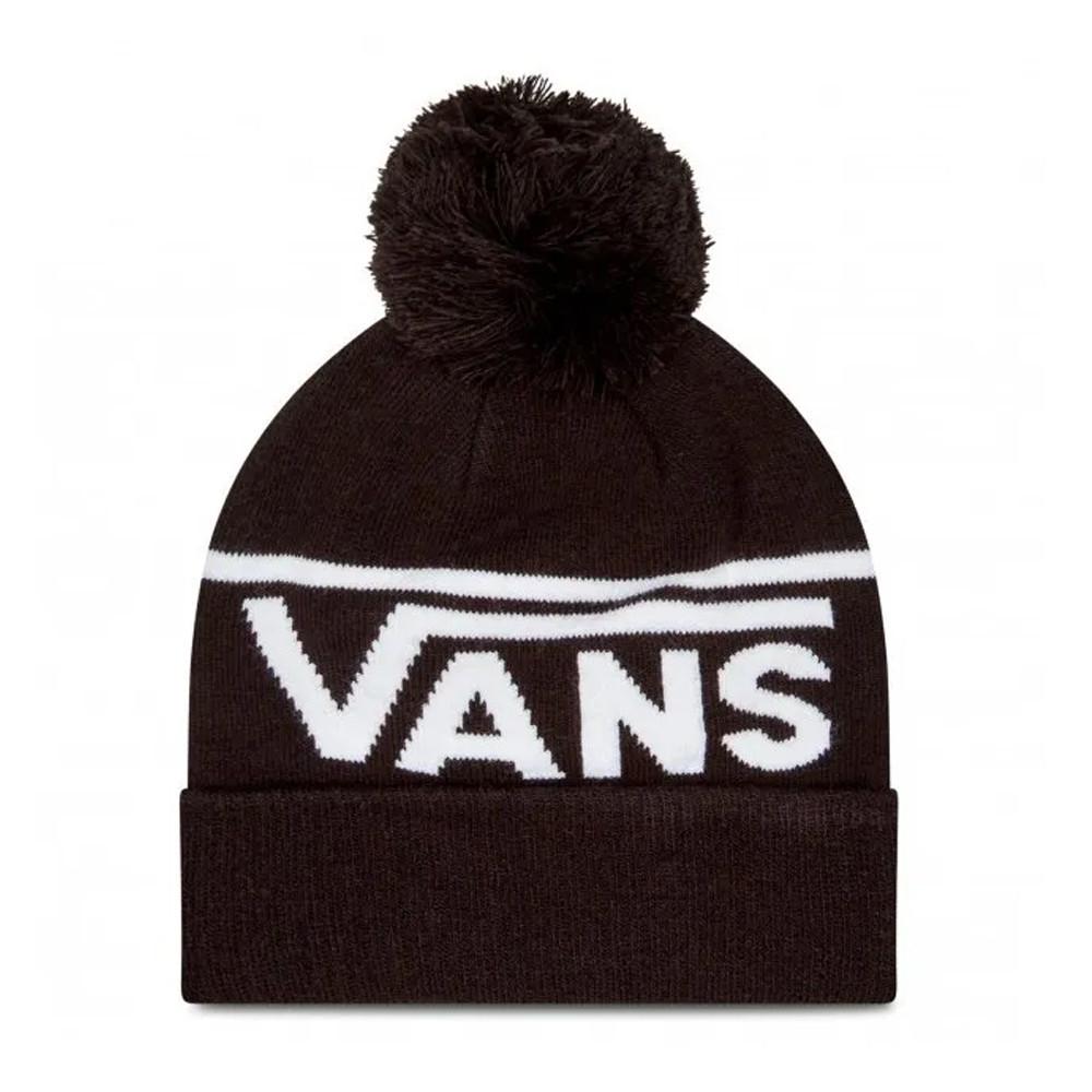 Bonnet Noir Homme Vans Stripe Pom pas cher