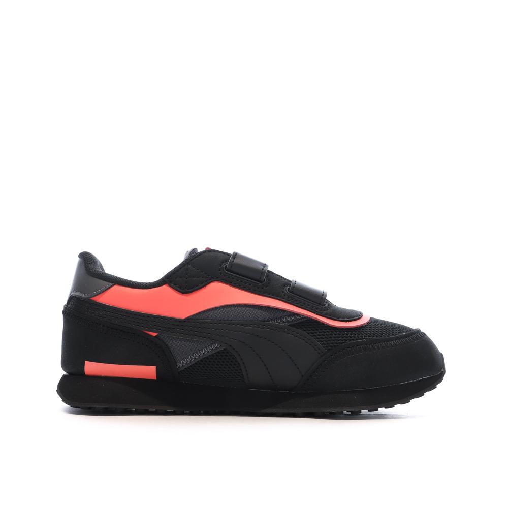 Baskets Noires/Oranges Garçon Puma Future Rider vue 2