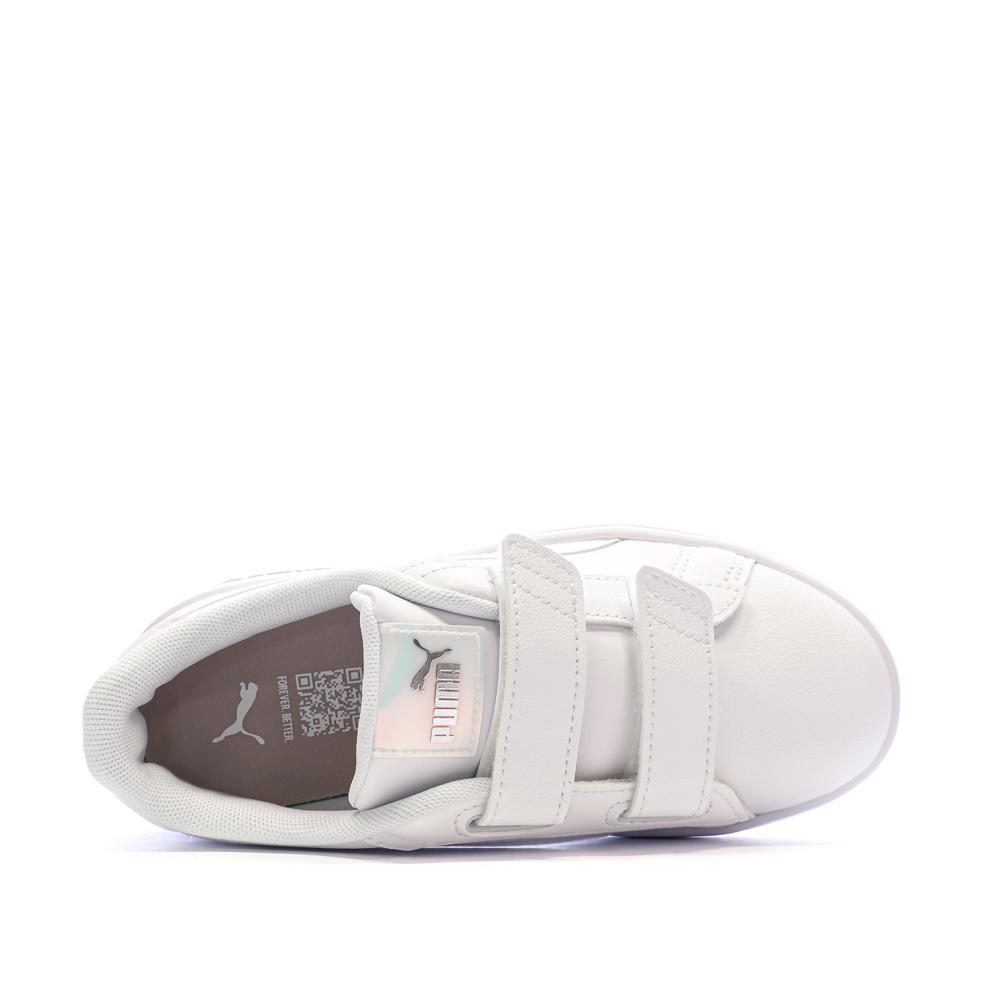 Zapatillas blancas para niña Puma Smash 3.0 HoloS ver 4