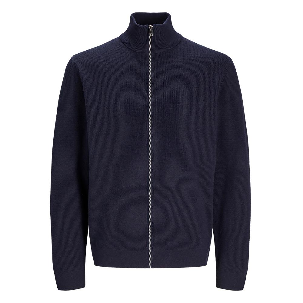 Pull Zippé Marine Homme Jack & Jones Milano vue 3