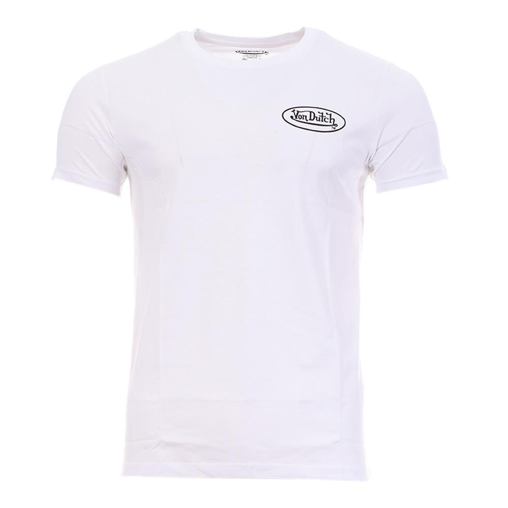 T-shirt Blanc Homme Von Dutch Dary pas cher