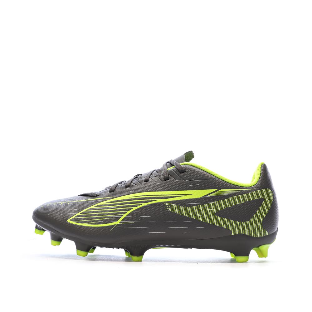Chaussures de Foot Gris/Jaune Homme Puma Ultra 5 Play FG/AG pas cher
