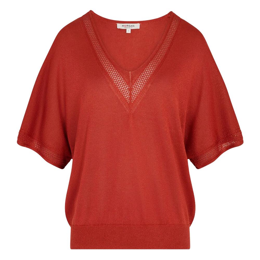 Morgan MCHRIS Women's Bright Red Sweater Photo of the Espace des Marques %store% store - view of %key%