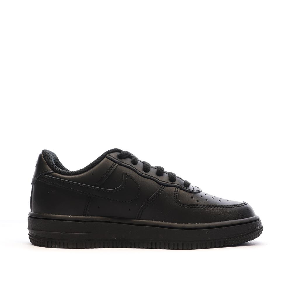 Baskets Blanches Noires Nike Force 1 vue 2