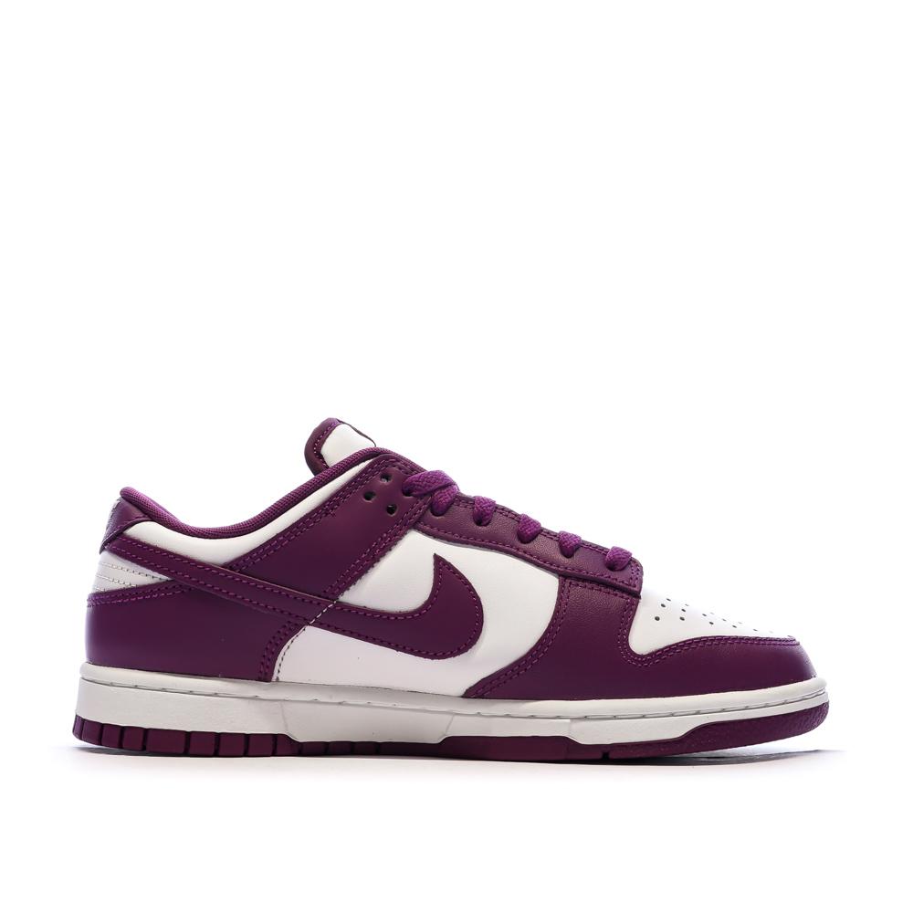 Dunk Low Baskets Blanches/Violettes Homme Nike vue 2