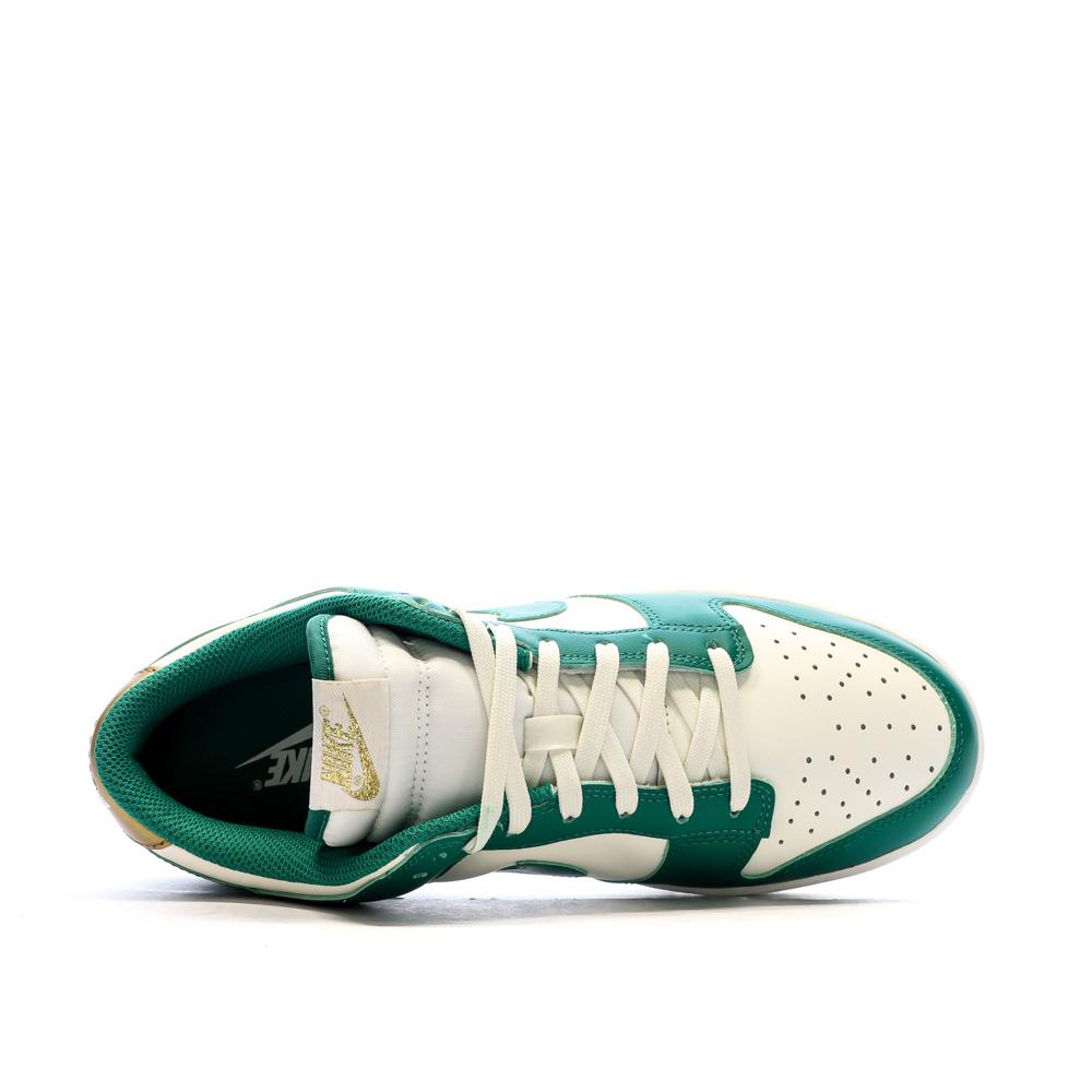 Baskets Blanche/Verte Femme Nike Dunk vue 4