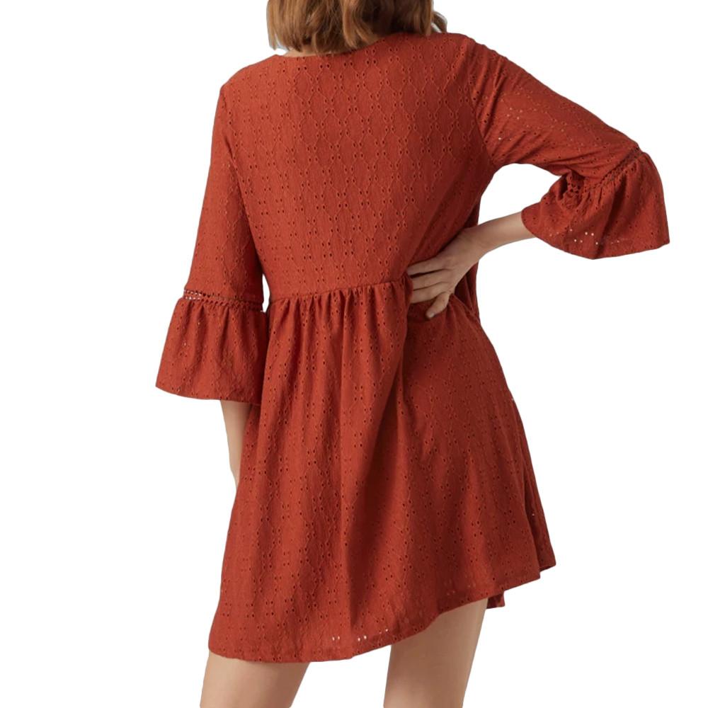 Robe Terracotta Femme Vero Moda Marcy vue 2