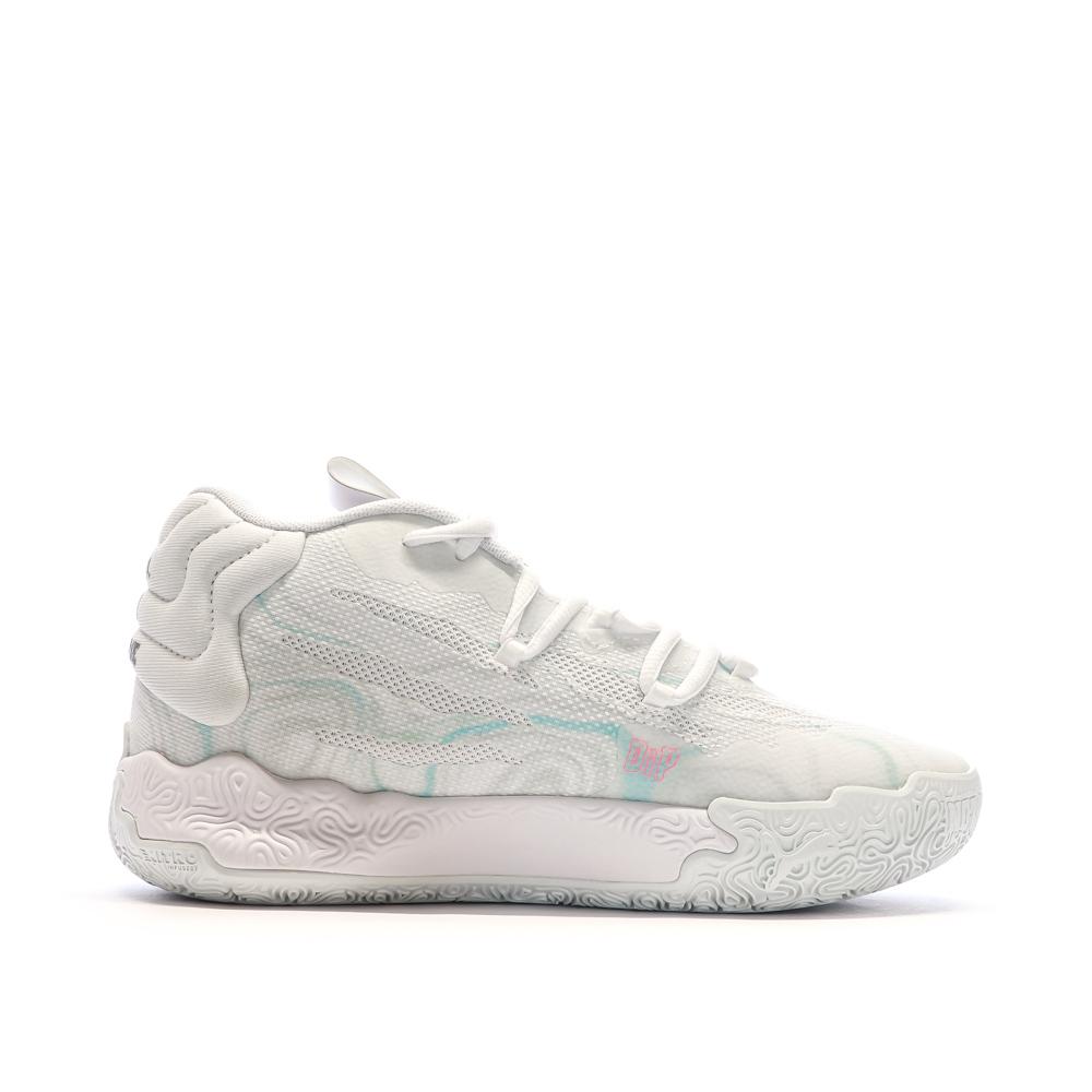 Chaussures de basket Blanches Garçon/Fille Puma Mb.03 Iridescent vue 2
