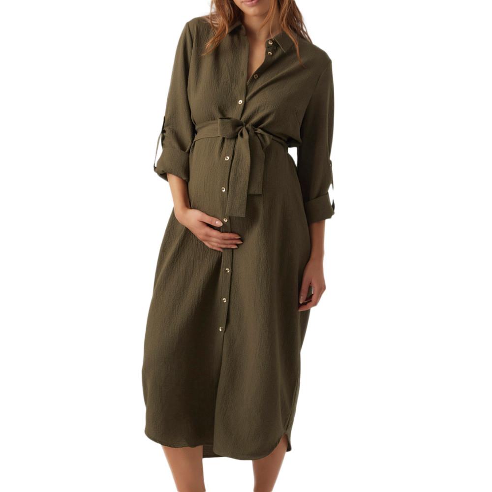 Robe Kaki Femme Vero Moda Maternity Capers pas cher