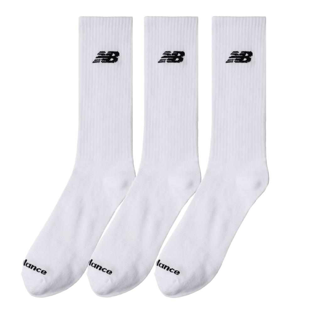 X3 Paires de Chaussettes Blanches Homme New Balance Crew vue 2