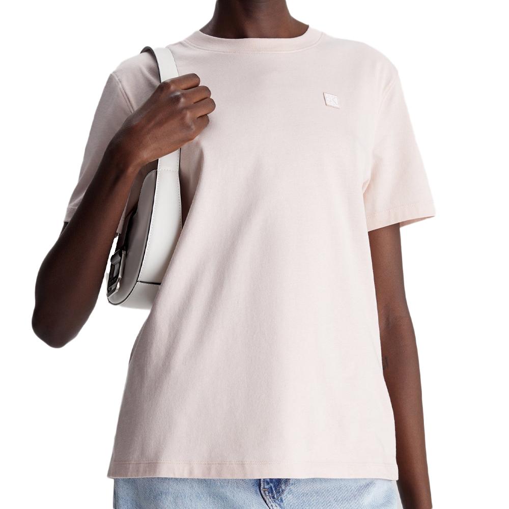 T-shirt Rose Femme Calvin Klein Jeans Ck Embro pas cher