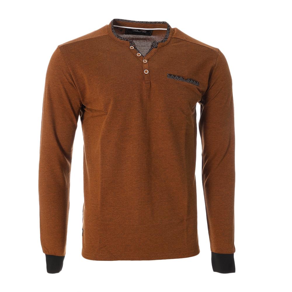 T-shirt Manches Longues Camel Homme RMS26 91241 pas cher