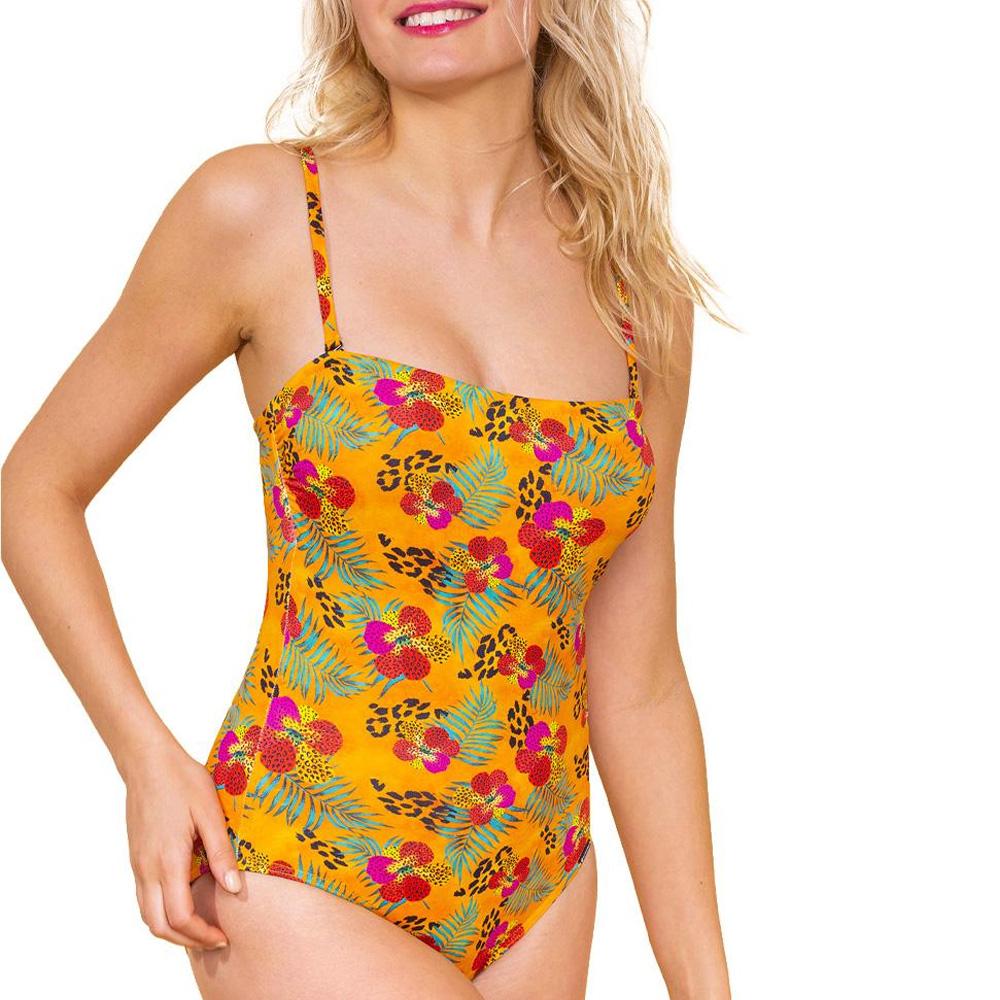 Badeanzug für Damen in Gelb/Grün/Rosa – Grain de Sable Lisa günstig