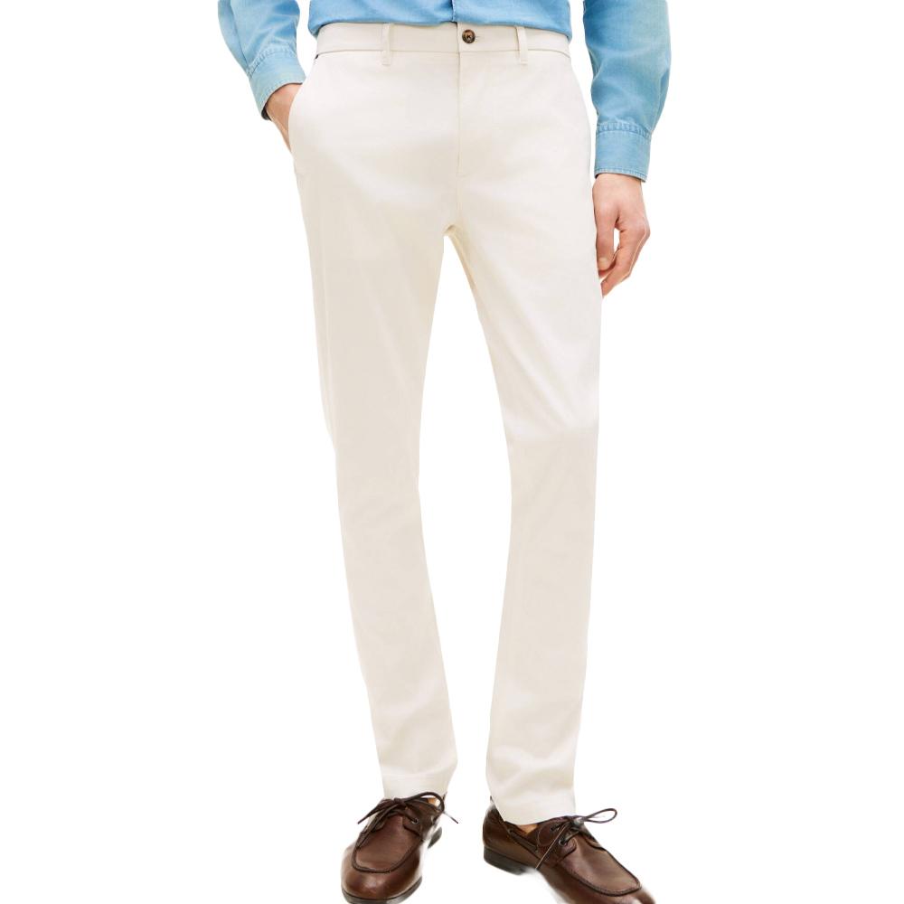 Pantalon fluide/toile Beige Homme Tommy Hilfiger Bleecker pas cher