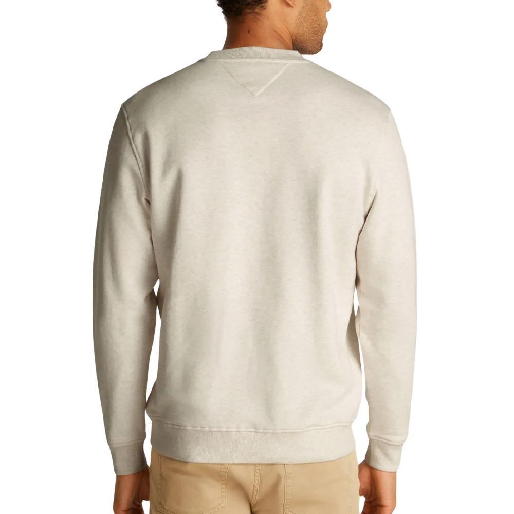 Sweat Beige Homme Tommy Hilfiger Linear Crew vue 2