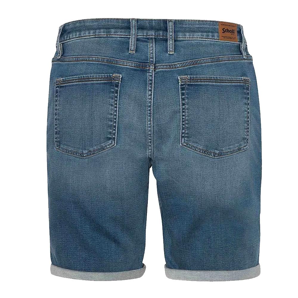 Short en Jean Bleu Homme Schott Luca vue 2