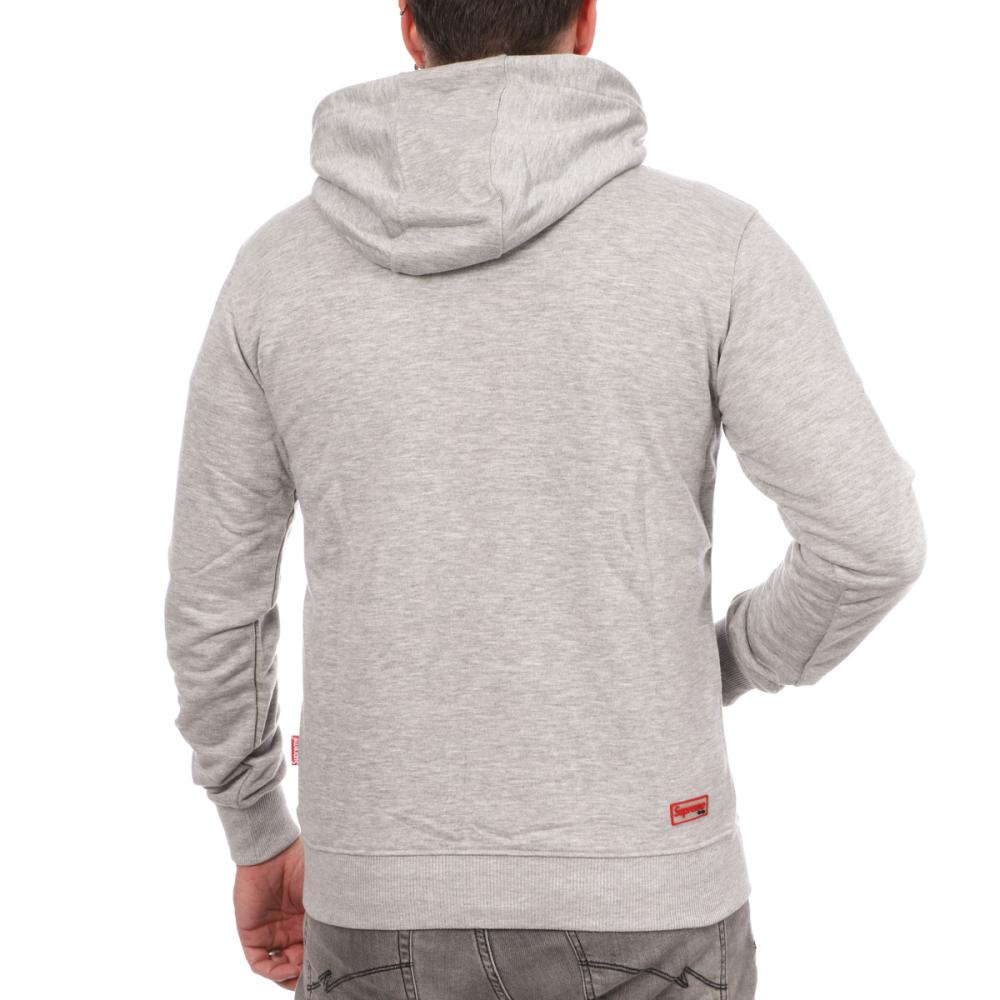Sweat à capuche Gris Homme Supreme Grip Manuel vue 2