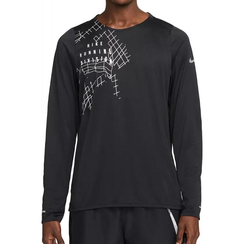 T-shirt Manches Longues Noir Homme Nike Rdvn pas cher