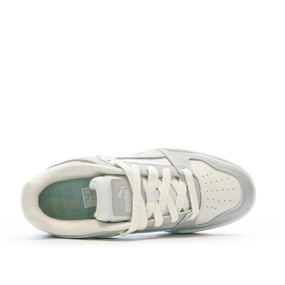 Baskets Blanches/Grises Femme Puma Slipstream Thrifted vue 4