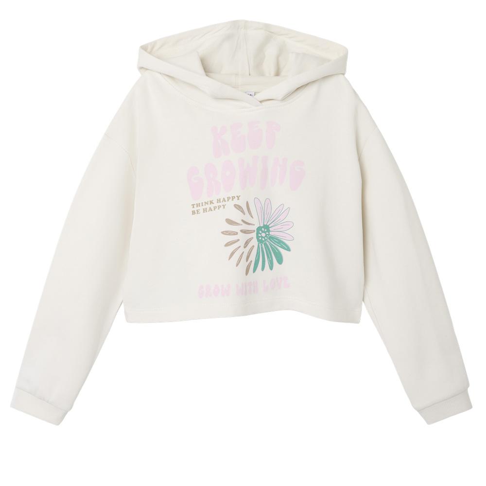 Sweat Blanc/Rose Fille Name it Juka pas cher