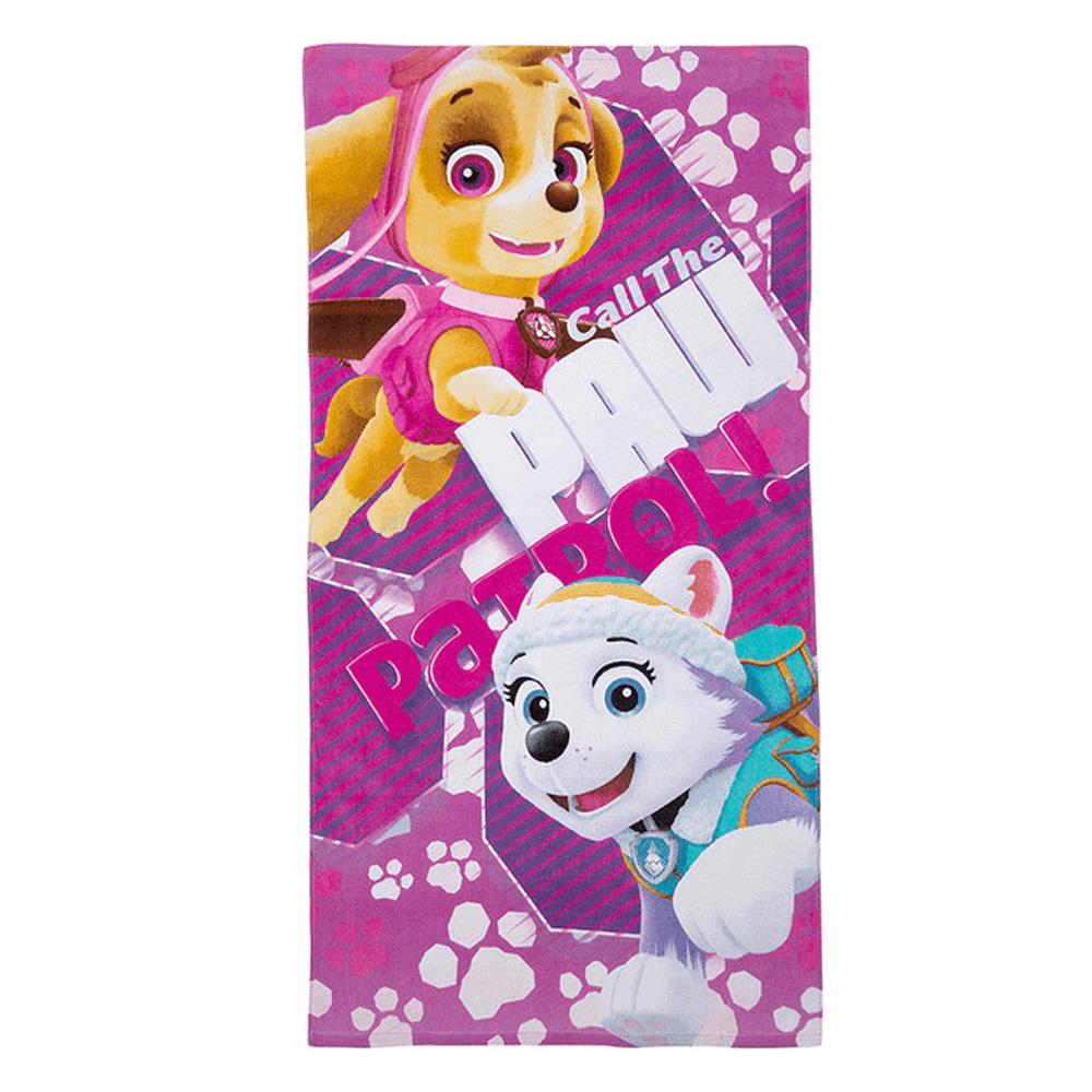 Serviette Rose Fille Sport Zone Toalla Paw Patrol 140x70cm pas cher