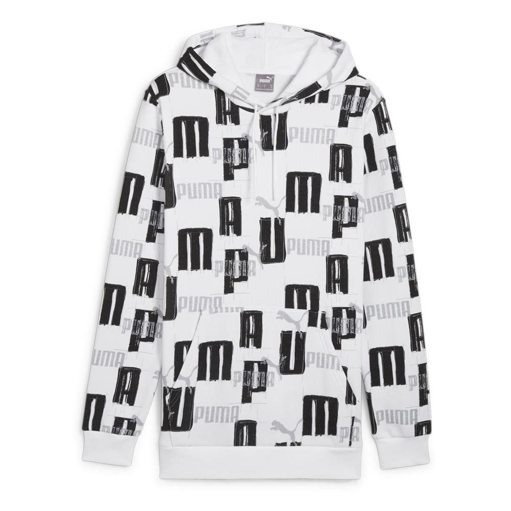 Sweat Banc/Noir Homme Puma Ess+ Logo pas cher