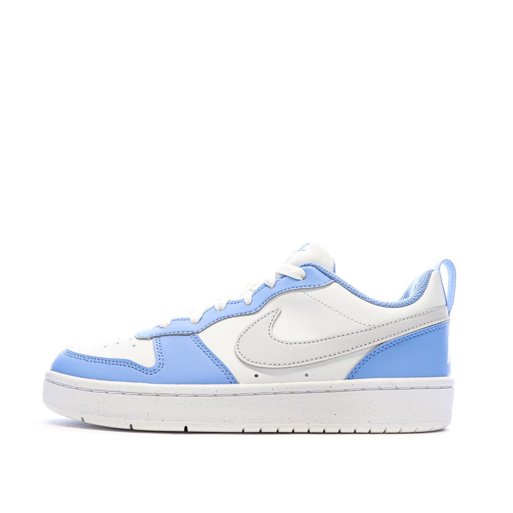 Baskets Bleues Garçon/Fille Nike Court Borough Low pas cher