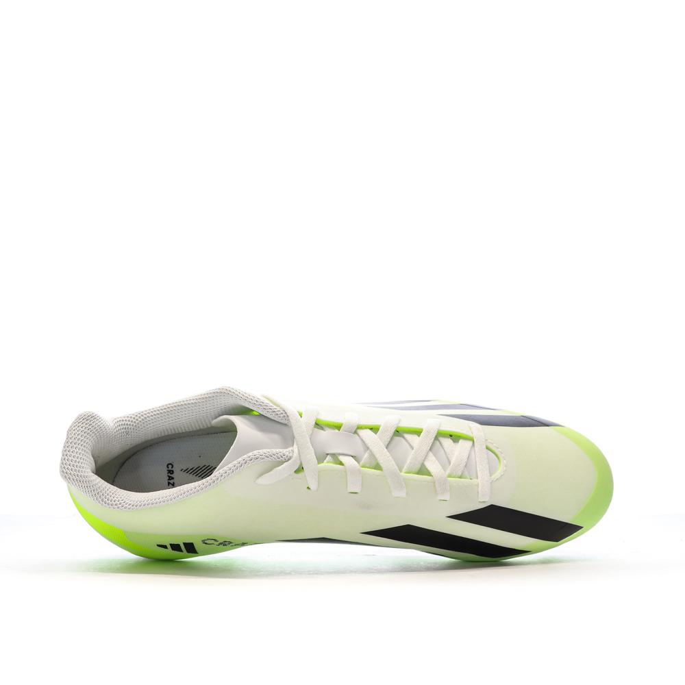 Chaussures de Foot Jaunes Mixte Adidas X Crazyfast.4 FxG vue 4