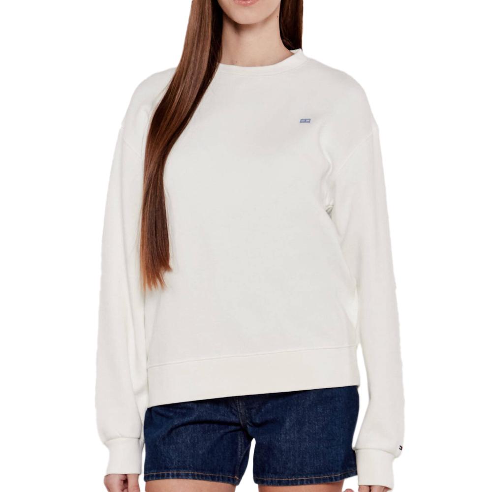 Sweat Blanc Femme Tommy Hilfiger Contrast pas cher