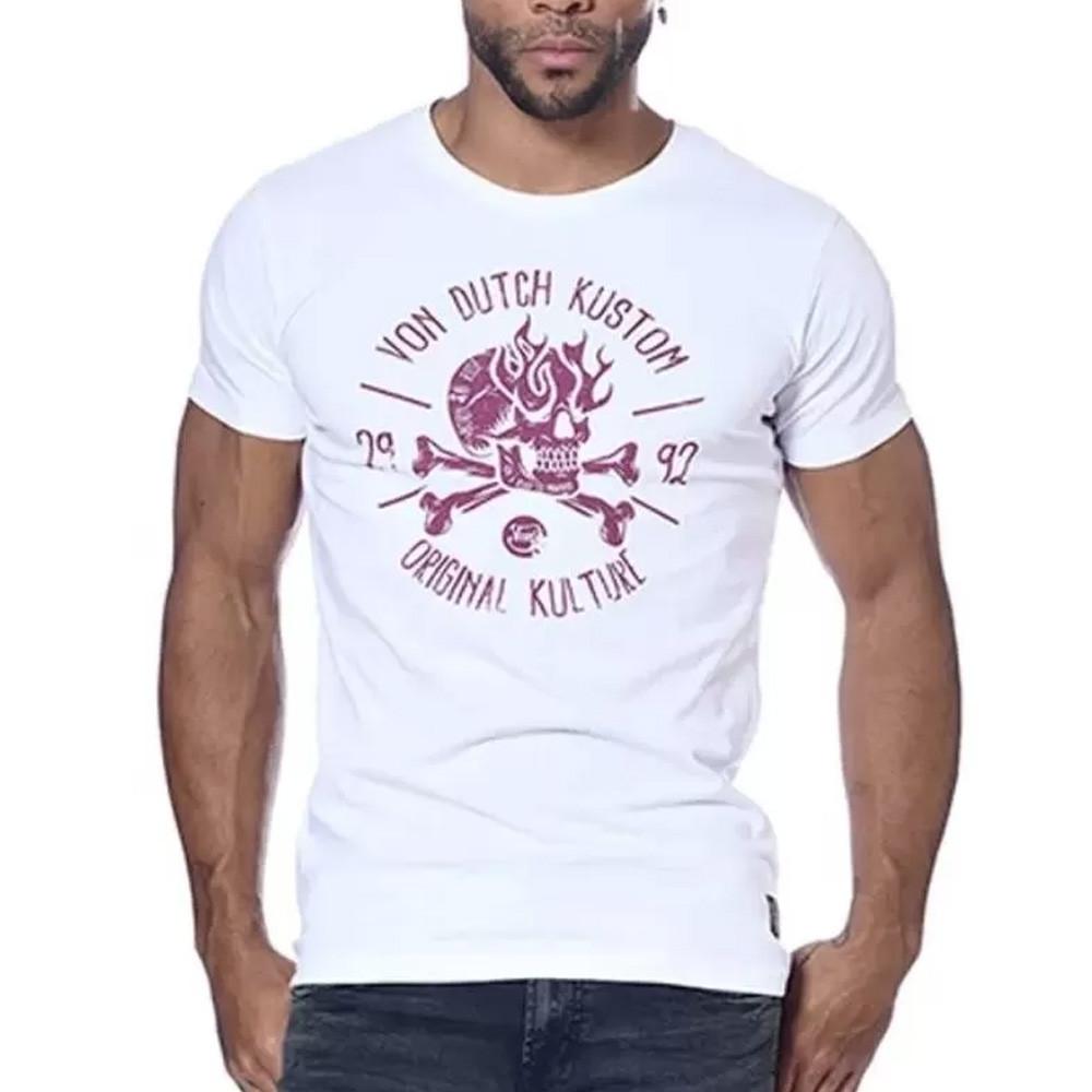 T-shirt Blanc Homme Von Dutch LOAD pas cher