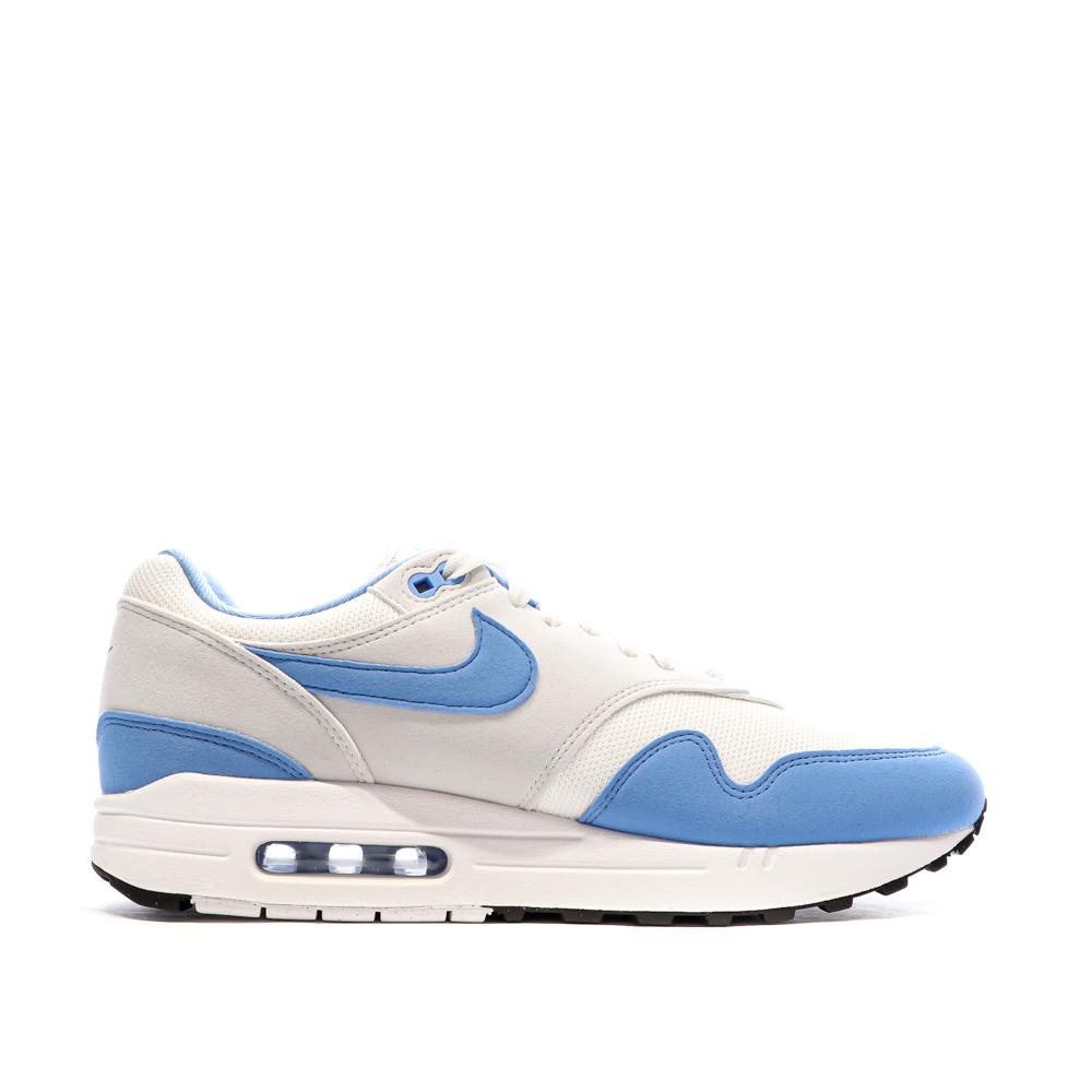 Baskets Blanc/Bleu Homme Nike Air Max 1 vue 2