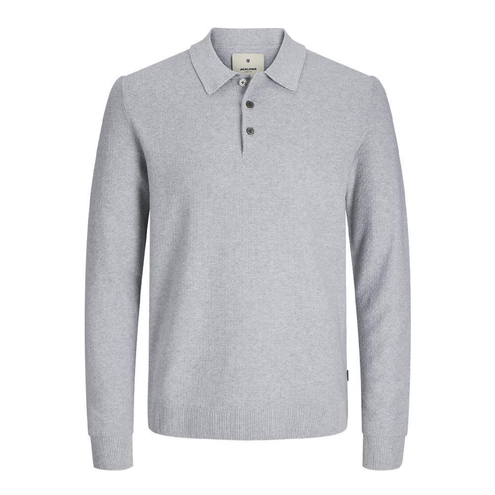 Polo Manches Longues Gris Homme Jack & Jones Sandri pas cher