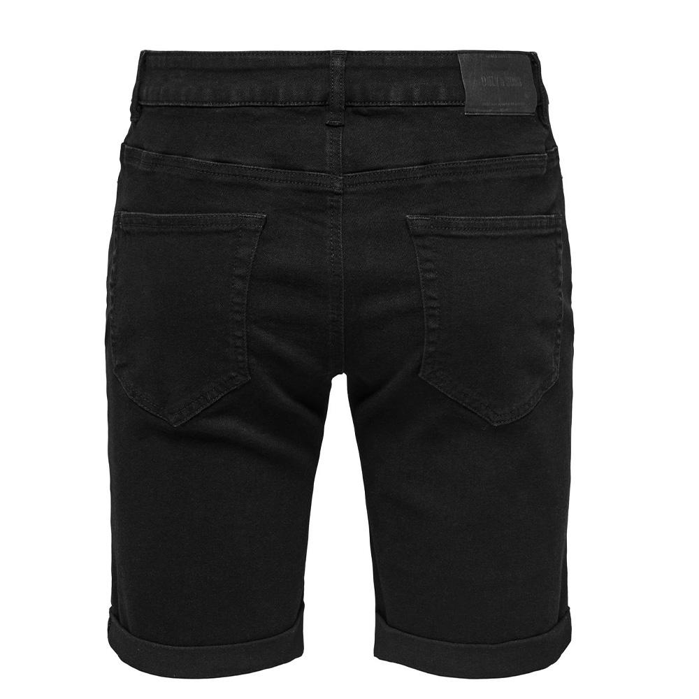 Only & Sons Sply Men's Black Denim Shorts Photo of the Espace des Marques %store% store - view of %key%