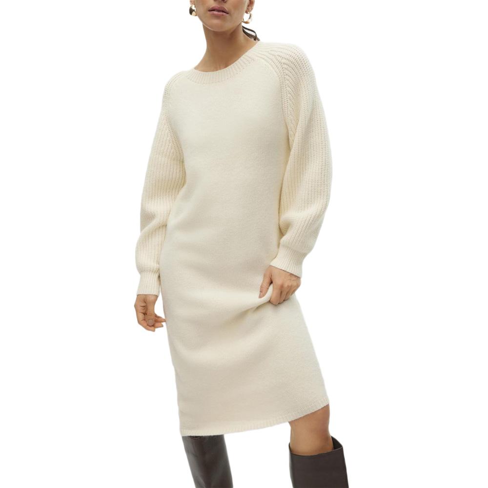 Robe Pull Blanc Femme Vero Moda Enya pas cher