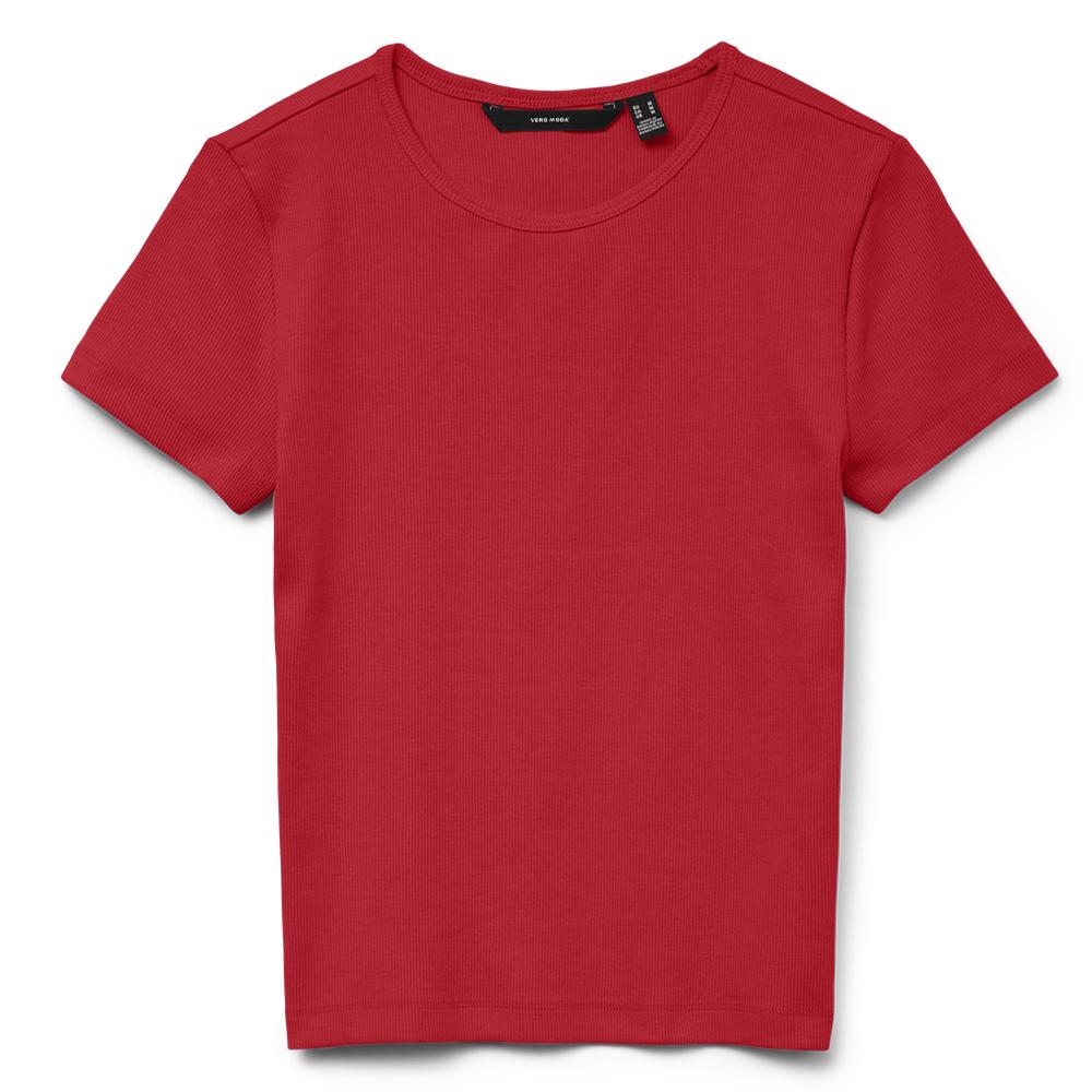 T-shirt Rouge Femme Vero Moda Chloe vue 3