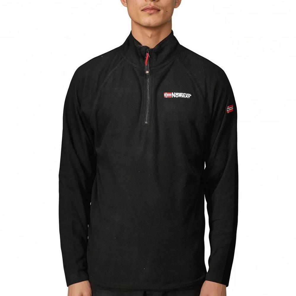 Veste Polaire 1/4 de Zip Noir Homme Geographical Norway Men 233 pas cher