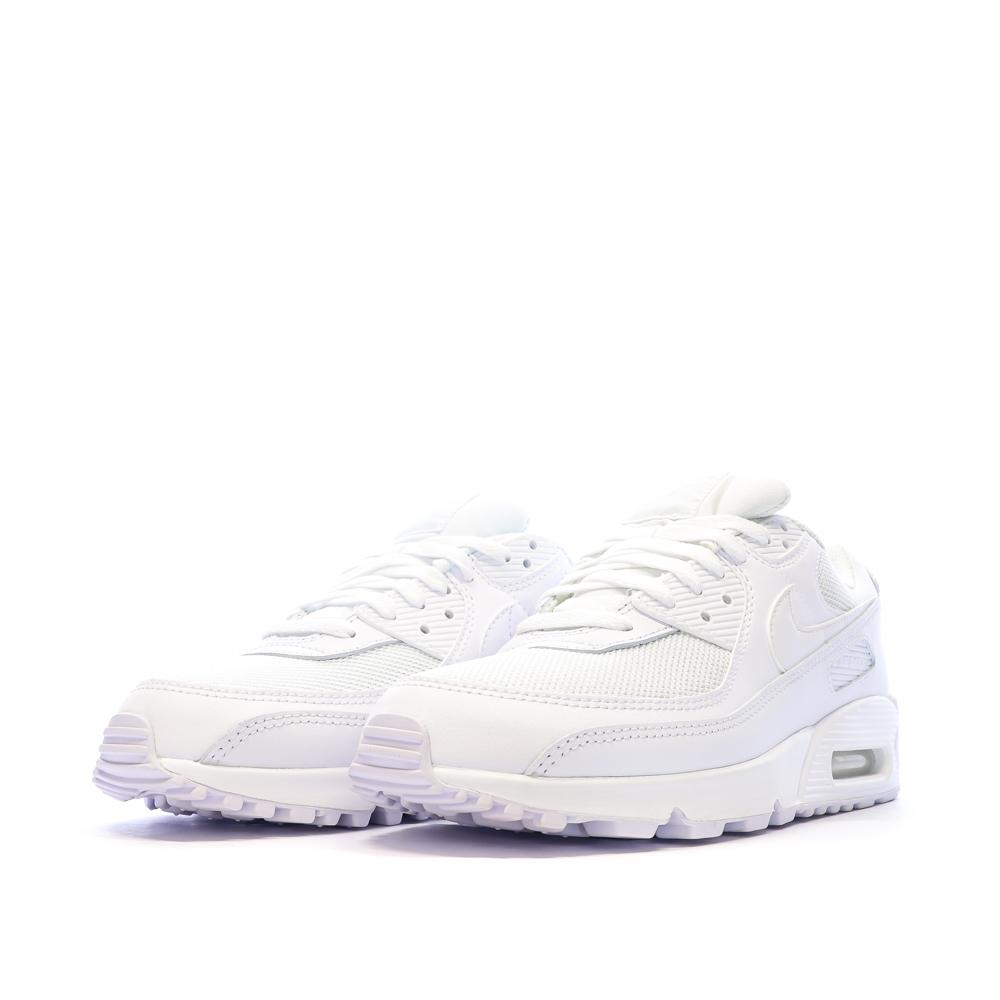 Air Max 90 Blanches Homme Nike vue 6