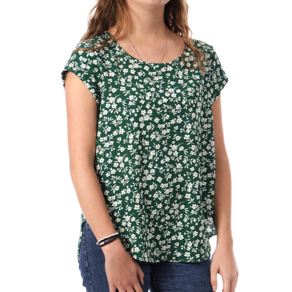 Top Imprimé Vert à Motifs Femme Only Vic pas cher