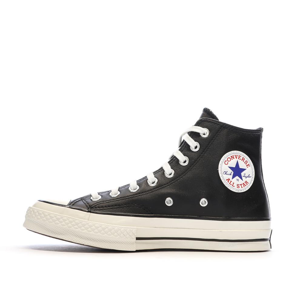 Baskets Noires Homme Converse Chuck 70 Leather pas cher