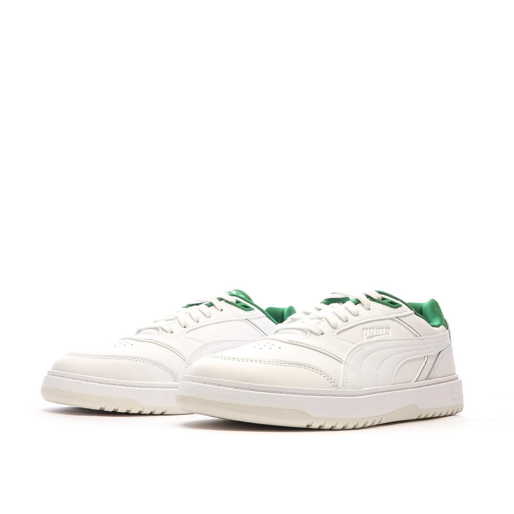 Baskets Blanches/Vertes Homme Puma Doublecourt03 vue 6