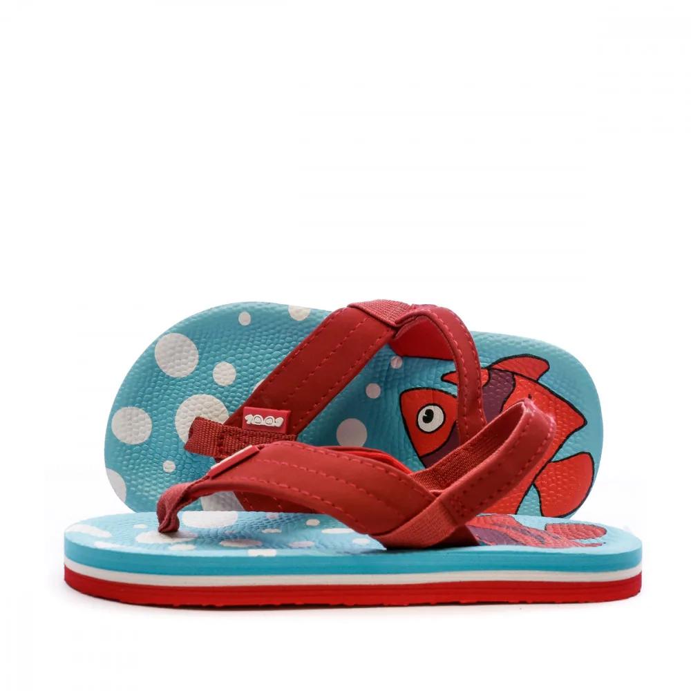 Tongs Rouge et Bleu Fille Cool Shoe Fish pas cher