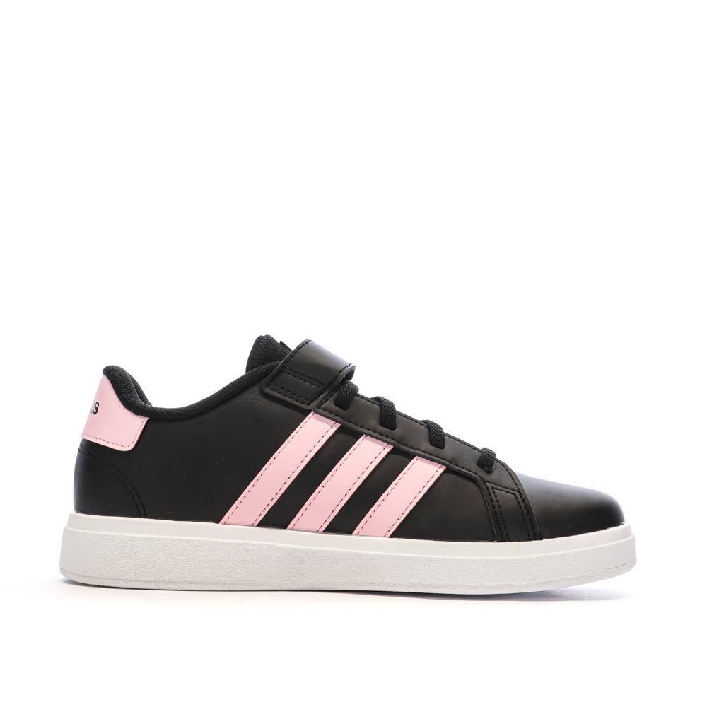 Baskets Noires/Roses Fille Adidas Grand Court 2.0 vue 2
