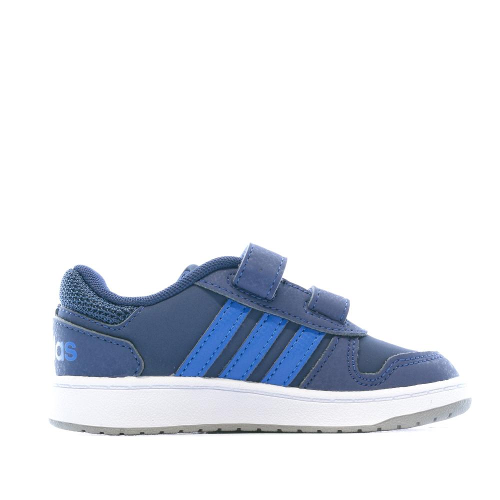 Baskets bleu bébé garçon Adidas Hoops 2.0 vue 2