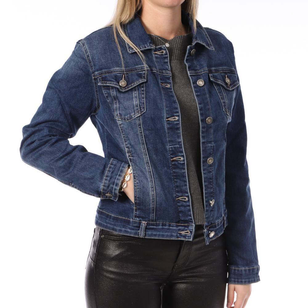 Veste en Jeans Bleu Foncé Femme Monday Premium pas cher